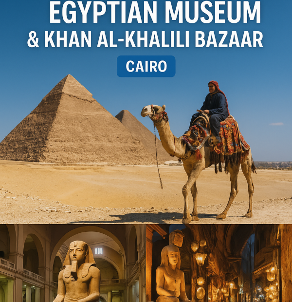 Full day pyramids, Egyptian museum and khan Al-khalili bazar